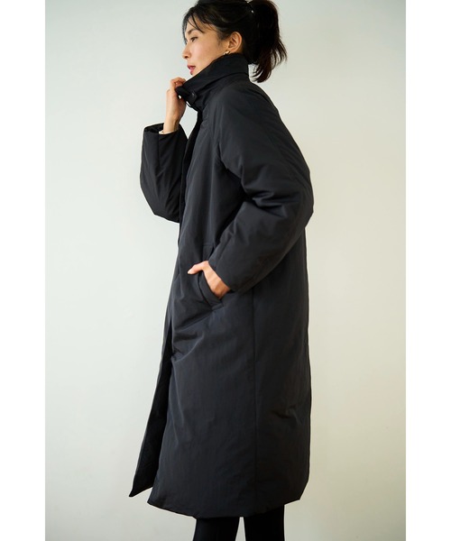 Emma Taylor(エマテイラー)の「ステンカラーロングダウンコート(ダウンジャケット/コート・レディース・ライトベージュ/ブラック/ベージュ・FREE)」の11枚目の写真