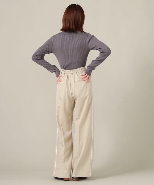 archives(アルシーヴ)の「ハーフZIP配色リブニット(ニット/セーター・レディース・ブルー/アイボリー/ブラック・MEDIUM)」の18枚目の写真