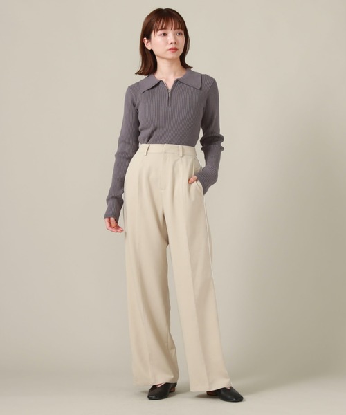 archives(アルシーヴ)の「ハーフZIP配色リブニット(ニット/セーター・レディース・ブルー/アイボリー/ブラック・MEDIUM)」の17枚目の写真