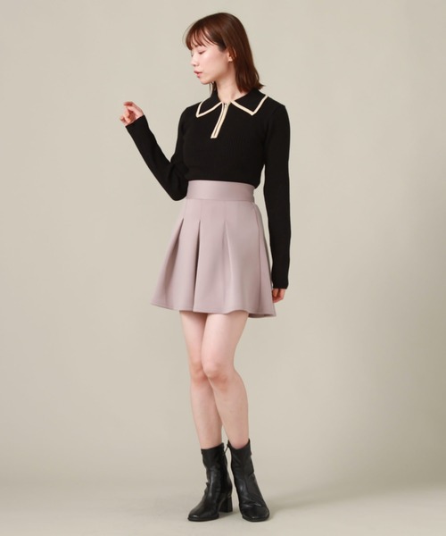 archives(アルシーヴ)の「ハーフZIP配色リブニット(ニット/セーター・レディース・ブルー/アイボリー/ブラック・MEDIUM)」の14枚目の写真