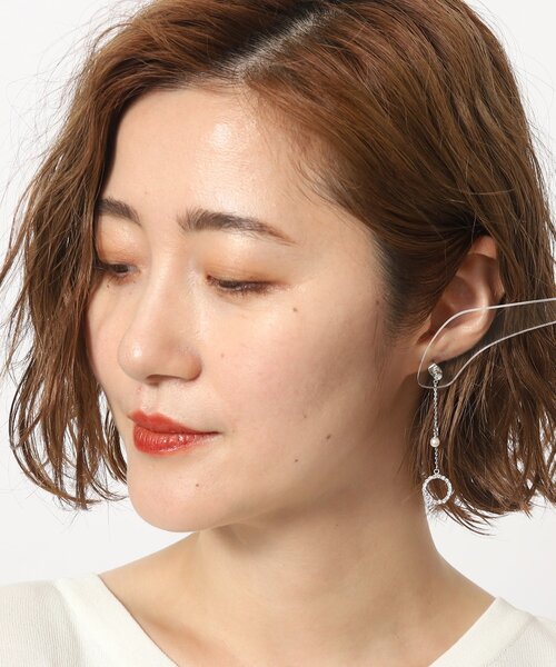 grove(グローブ)の「◆ビジューリングプチフェイクパールピアス(ピアス(両耳用)・レディース・ゴールド/シルバー・00)」の3枚目の写真