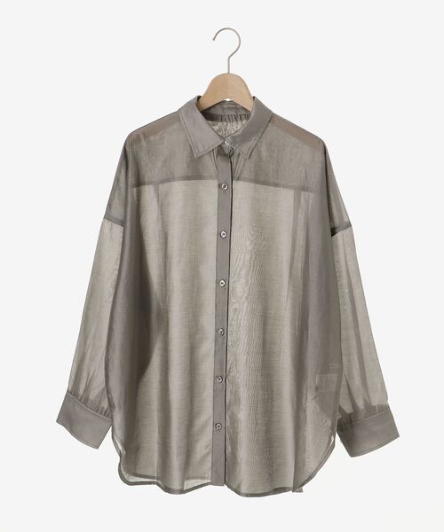 le.coeur blanc（ルクールブラン）の「シアーオーバーレギュラーカラーシャツ（シャツ/ブラウス・レディース・モカ/ピンクベージュ/ベージュ・38）」の19枚目の写真