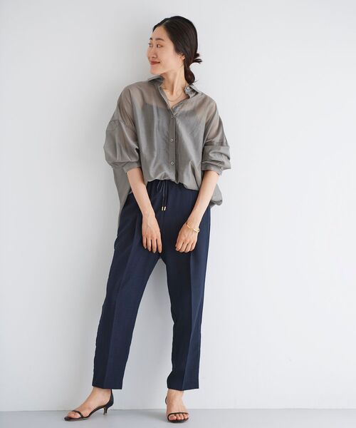 le.coeur blanc（ルクールブラン）の「シアーオーバーレギュラーカラーシャツ（シャツ/ブラウス・レディース・モカ/ピンクベージュ/ベージュ・38）」の20枚目の写真