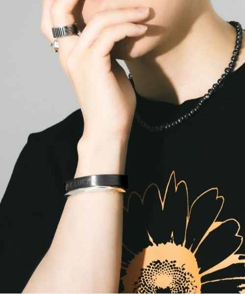 L.H.P（エルエイチピー）の「BLACKLUCK/ブラックラック/Fire Pattern Bangle（バングル/リストバンド・メンズ・シルバー/ブラック・F）」の9枚目の写真