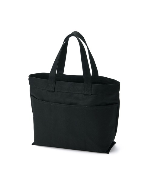 無印良品（ムジルシリョウヒン）の「帆布　横型　トートバッグ（トートバッグ・レディース・グレー系1/ブラック/キナリ・FREE）」の2枚目の写真