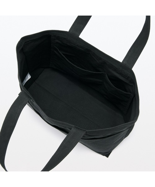 無印良品（ムジルシリョウヒン）の「帆布　横型　トートバッグ（トートバッグ・レディース・グレー系1/ブラック/キナリ・FREE）」の12枚目の写真