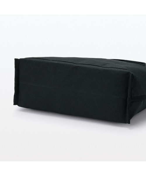 無印良品（ムジルシリョウヒン）の「帆布　横型　トートバッグ（トートバッグ・レディース・グレー系1/ブラック/キナリ・FREE）」の13枚目の写真