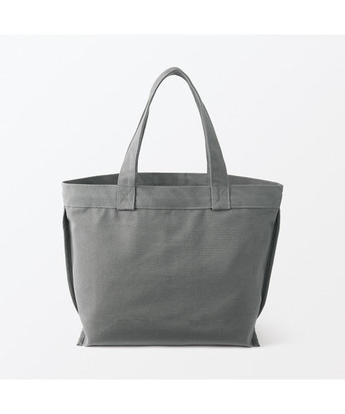 無印良品（ムジルシリョウヒン）の「帆布　横型　トートバッグ（トートバッグ・レディース・グレー系1/ブラック/キナリ・FREE）」の18枚目の写真
