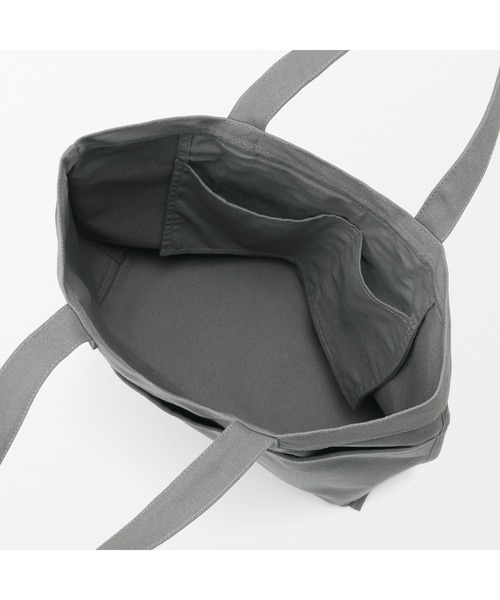 無印良品（ムジルシリョウヒン）の「帆布　横型　トートバッグ（トートバッグ・レディース・グレー系1/ブラック/キナリ・FREE）」の19枚目の写真