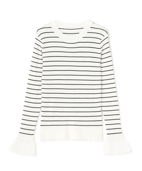 NATURAL BEAUTY BASIC(ナチュラルビューティーベーシック)の「◇オーガンジーカフスニット(ニット/セーター・レディース・オフホワイト/ブラック/グリーン/ホワイト系その他・FREE)」の20枚目の写真