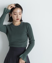 NATURAL BEAUTY BASIC | ◇オーガンジーカフスニット(ニット/セーター)