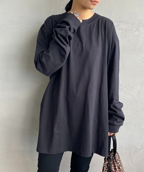 HANES（ヘインズ）の「【WEB限定】[HANES/ヘインズ] BEEFY ビックサイズ(XXL,3XL) ロングスリーブパックT（Tシャツ/カットソー・レディース・ホワイト/ブラック・XXL/3XL）」の2枚目の写真