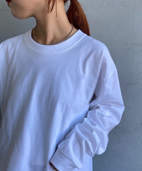 HANES（ヘインズ）の「【WEB限定】[HANES/ヘインズ] BEEFY ビックサイズ(XXL,3XL) ロングスリーブパックT（Tシャツ/カットソー・レディース・ホワイト/ブラック・XXL/3XL）」の6枚目の写真