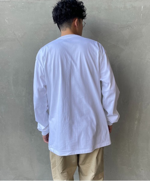 HANES（ヘインズ）の「【WEB限定】[HANES/ヘインズ] BEEFY ビックサイズ(XXL,3XL) ロングスリーブパックT（Tシャツ/カットソー・レディース・ホワイト/ブラック・XXL/3XL）」の8枚目の写真
