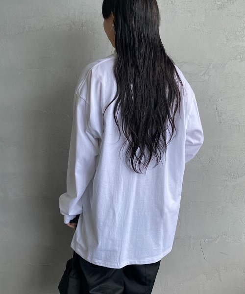 HANES（ヘインズ）の「【WEB限定】[HANES/ヘインズ] BEEFY ビックサイズ(XXL,3XL) ロングスリーブパックT（Tシャツ/カットソー・レディース・ホワイト/ブラック・XXL/3XL）」の13枚目の写真