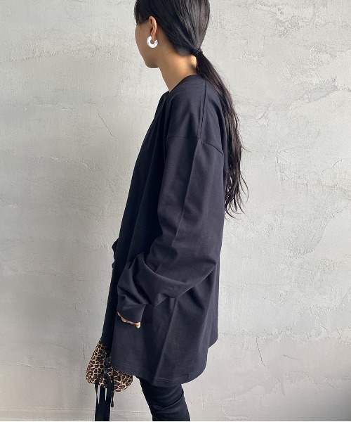 HANES（ヘインズ）の「【WEB限定】[HANES/ヘインズ] BEEFY ビックサイズ(XXL,3XL) ロングスリーブパックT（Tシャツ/カットソー・レディース・ホワイト/ブラック・XXL/3XL）」の9枚目の写真