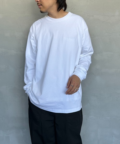 HANES（ヘインズ）の「【WEB限定】[HANES/ヘインズ] BEEFY ビックサイズ(XXL,3XL) ロングスリーブパックT（Tシャツ/カットソー・レディース・ホワイト/ブラック・XXL/3XL）」の7枚目の写真