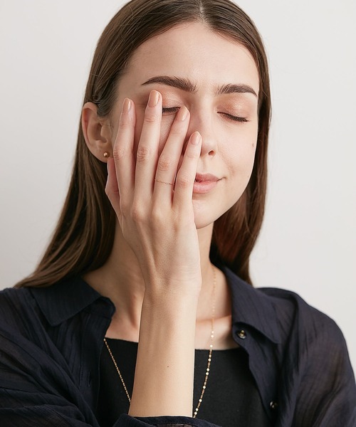 PAS TIERRA（パティエラ）の「[Ray] K18ミラーアズキチェーンリング（リング・レディース・イエローゴールド・SMALL/MEDIUM/LARGE/X-LARGE）」の4枚目の写真