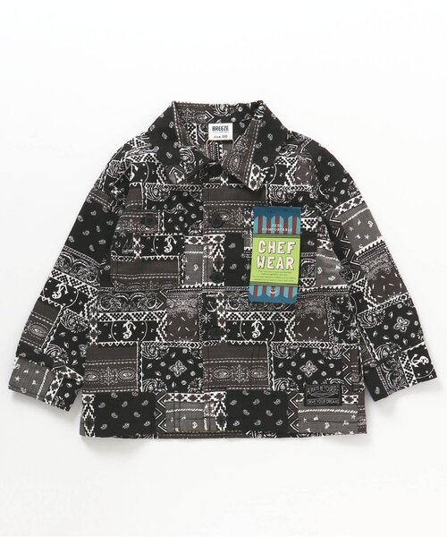 BREEZE（ブリーズ）の「【セットアップ・一部リンク可能】シェフジャケット（シャツ/ブラウス・キッズ・ブラック/ベージュ/チャコール/レッド/インディゴブルー/キナリ・80/110/140/100/120/130/150/90）」の3枚目の写真