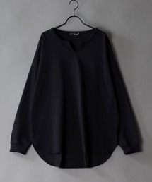 SITRY | mercerization wide key neck pullover/シルケット加工 ワイド キーネック プルオーバー(Tシャツ/カットソー)