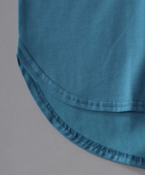SITRY(シトリー)の「mercerization wide key neck pullover/シルケット加工 ワイド キーネック プルオーバー(Tシャツ/カットソー・メンズ・チャコールグレー/ブラック/ダークグリーン/グレイッシュブルー/ホワイト/ライトグレー・M/L/LL)」の9枚目の写真