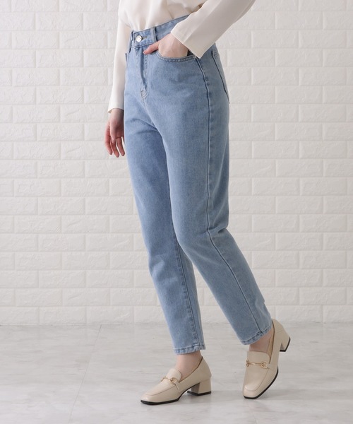 Lace Ladies(レースレディース)の「サルエル風シルエットデニムパンツ(デニムパンツ・レディース・ライトブルー/アイボリー/ブラック/ネイビー・M/XL/S)」の7枚目の写真