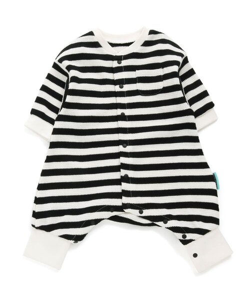 BREEZE（ブリーズ）の「ワッフルカバーオール（ロンパース・キッズ・ブラウン/レインボー/ブルー/ブラック・80/60/70）」の2枚目の写真