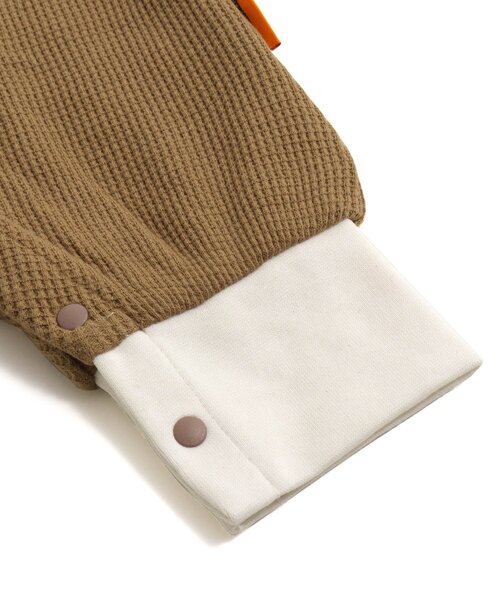 BREEZE（ブリーズ）の「ワッフルカバーオール（ロンパース・キッズ・ブラウン/レインボー/ブルー/ブラック・80/60/70）」の7枚目の写真