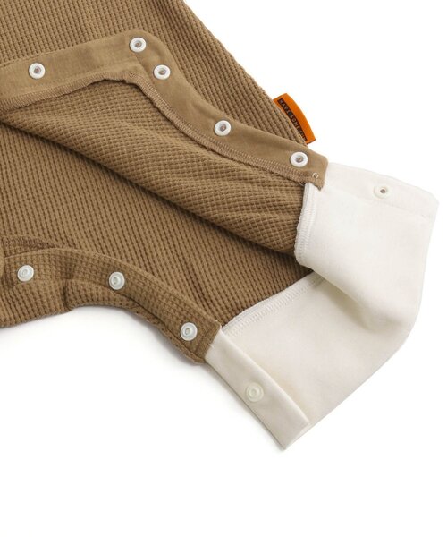 BREEZE（ブリーズ）の「ワッフルカバーオール（ロンパース・キッズ・ブラウン/レインボー/ブルー/ブラック・80/60/70）」の8枚目の写真