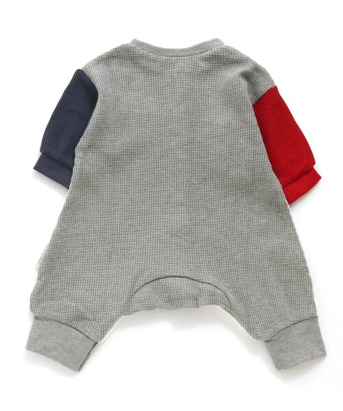 BREEZE（ブリーズ）の「ワッフルカバーオール（ロンパース・キッズ・ブラウン/レインボー/ブルー/ブラック・80/60/70）」の12枚目の写真