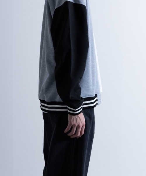 NYLAUS(ナイラス)の「ポンチ ビッグシルエット スタジャン(スタジャン・メンズ・グレイッシュベージュ/ブラック/杢グレー・L/M/LL)」の10枚目の写真