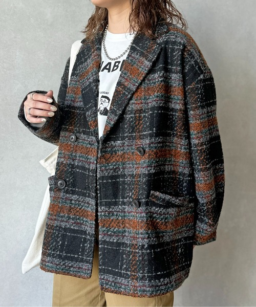 CPCM（シーピーシーエム）の「アソート柄ブークレチェックテーラードジャケット（テーラードジャケット・レディース・グレー/ブラック/ブラウン/アイボリー・FREE）」の14枚目の写真