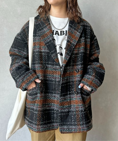 CPCM（シーピーシーエム）の「アソート柄ブークレチェックテーラードジャケット（テーラードジャケット・レディース・グレー/ブラック/ブラウン/アイボリー・FREE）」の15枚目の写真