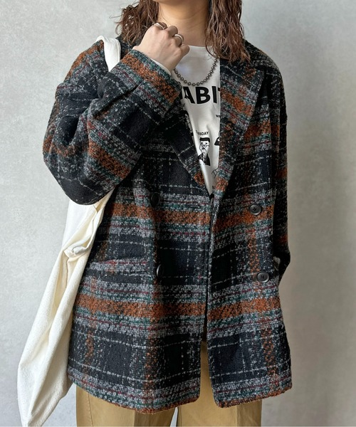 CPCM（シーピーシーエム）の「アソート柄ブークレチェックテーラードジャケット（テーラードジャケット・レディース・グレー/ブラック/ブラウン/アイボリー・FREE）」の20枚目の写真