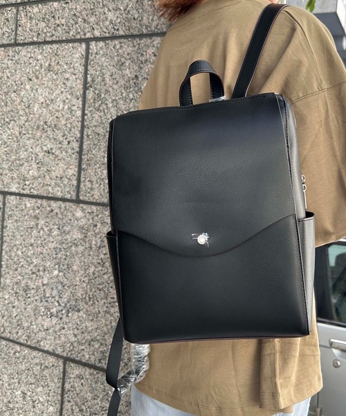 Legato Largo(レガートラルゴ)の「Legato Largo / かるいかばんPU リュック / LG-P0114Z(バックパック/リュック・レディース・アイボリー/ベージュ/キャメル/ベージュ系その他/ラベンダー/ブラック/オリーブ/イエロー/ライトブルー・ONESIZE)」の1枚目の写真