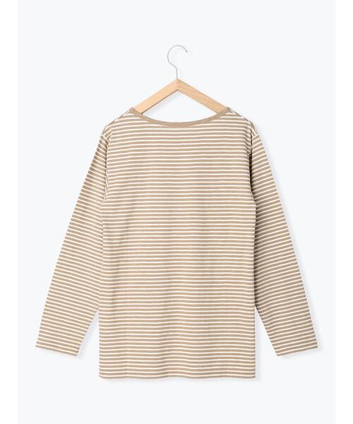 Samansa Mos2（サマンサ モスモス）の「スラブ天竺柄アソート長袖カットソー（Tシャツ/カットソー・レディース・キナリ/オフホワイト/ベージュ/ネイビー・F）」の18枚目の写真