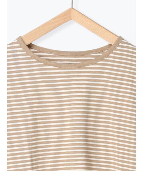 Samansa Mos2（サマンサ モスモス）の「スラブ天竺柄アソート長袖カットソー（Tシャツ/カットソー・レディース・キナリ/オフホワイト/ベージュ/ネイビー・F）」の19枚目の写真