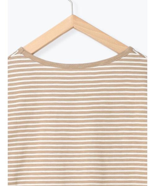 Samansa Mos2（サマンサ モスモス）の「スラブ天竺柄アソート長袖カットソー（Tシャツ/カットソー・レディース・キナリ/オフホワイト/ベージュ/ネイビー・F）」の22枚目の写真