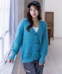 clear | ミックス編みオーバーサイズニットカーディガン≪2023AW新作≫(カーディガン/ボレロ)