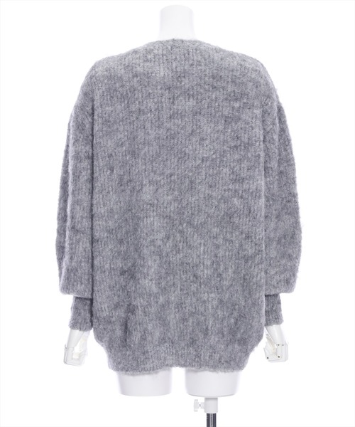clear（クリア）の「ミックス編みオーバーサイズニットカーディガン（カーディガン/ボレロ・レディース・ブルー/グレー/アイボリー・F）」の4枚目の写真