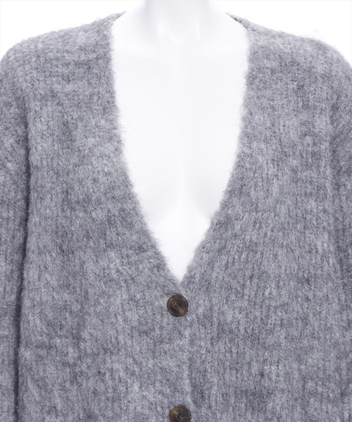 clear（クリア）の「ミックス編みオーバーサイズニットカーディガン（カーディガン/ボレロ・レディース・ブルー/グレー/アイボリー・F）」の5枚目の写真