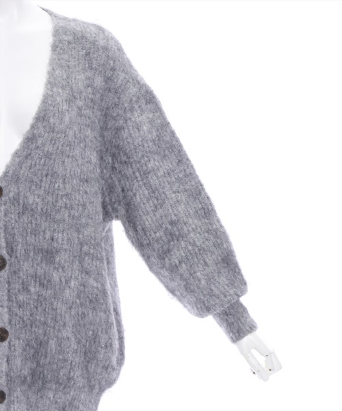 clear（クリア）の「ミックス編みオーバーサイズニットカーディガン（カーディガン/ボレロ・レディース・ブルー/グレー/アイボリー・F）」の6枚目の写真