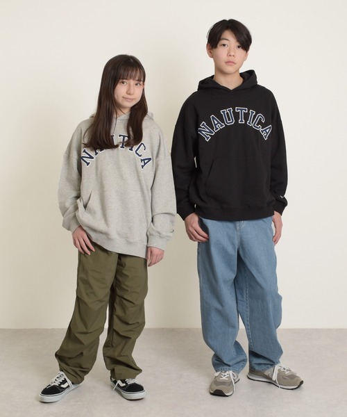 NAUTICA（ノーティカ）の「【再入荷】【NAUTICA】フロントロゴアップリケ刺繍プルパーカー（その他トップス・キッズ・ブルー/グレー/ブラック・M/L/LL）」の10枚目の写真