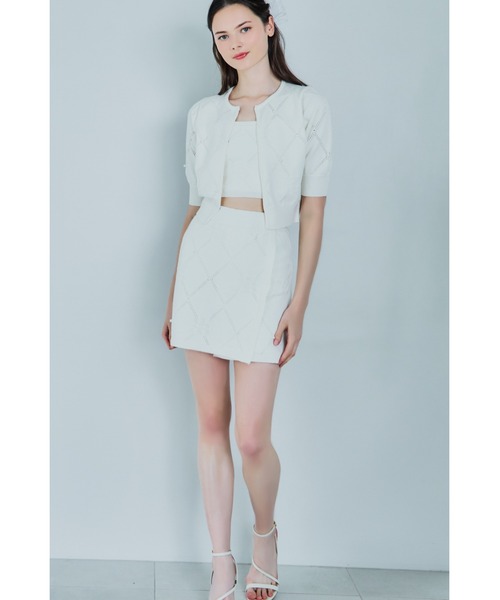 Riu（リウ）の「Pearl eyelet short skirt（スカート・レディース・グレー/ホワイト/ブラック・FREE）」の6枚目の写真