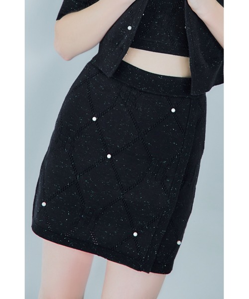 Riu（リウ）の「Pearl eyelet short skirt（スカート・レディース・グレー/ホワイト/ブラック・FREE）」の7枚目の写真