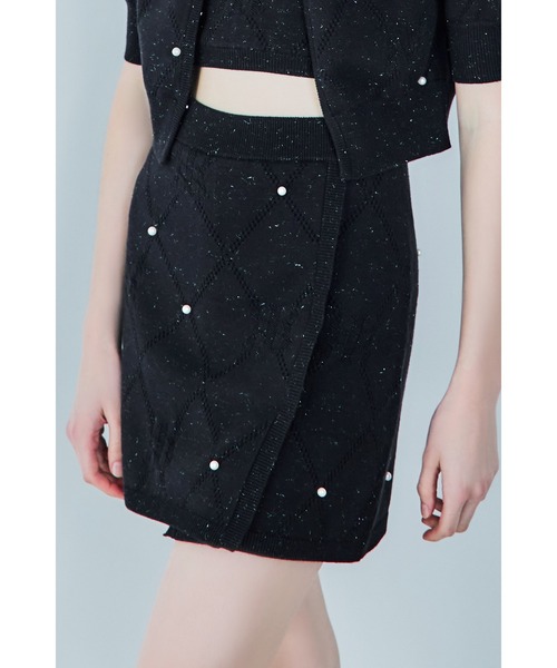 Riu（リウ）の「Pearl eyelet short skirt（スカート・レディース・グレー/ホワイト/ブラック・FREE）」の8枚目の写真