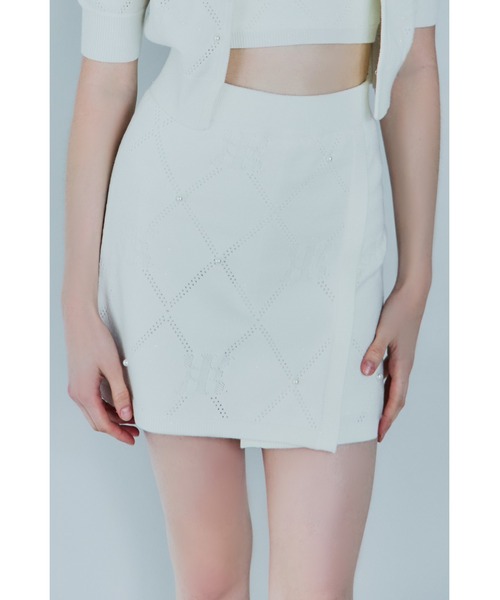 Riu（リウ）の「Pearl eyelet short skirt（スカート・レディース・グレー/ホワイト/ブラック・FREE）」の11枚目の写真