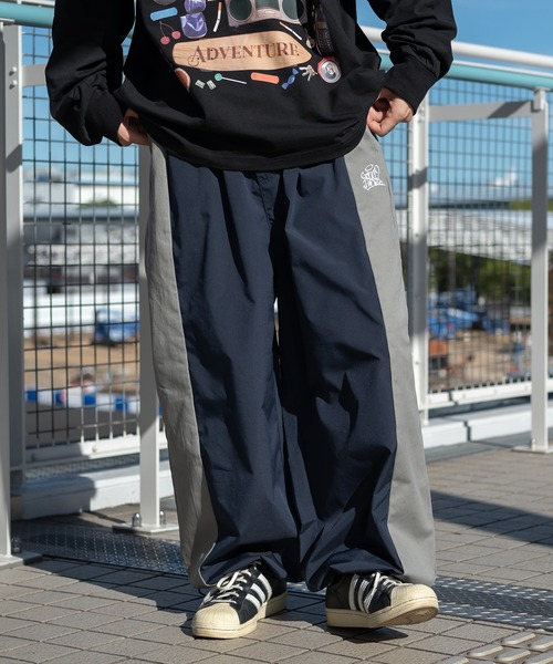 kutir(クティール)の「配色切り替えワイドパンツ(その他パンツ・メンズ・ブラック/ネイビー・SMALL/LARGE/MEDIUM)」の2枚目の写真