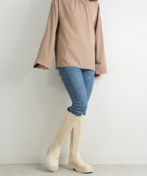 Fabby fabby(ファビィーファビィー)の「サイドゴアロングブーツ(ブーツ・レディース・オフホワイト/ブラック・LARGE/MEDIUM/SMALL)」の15枚目の写真