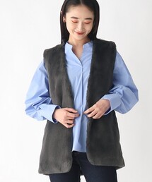 OPAQUE.CLIP | フェイクファーベスト(ベスト)